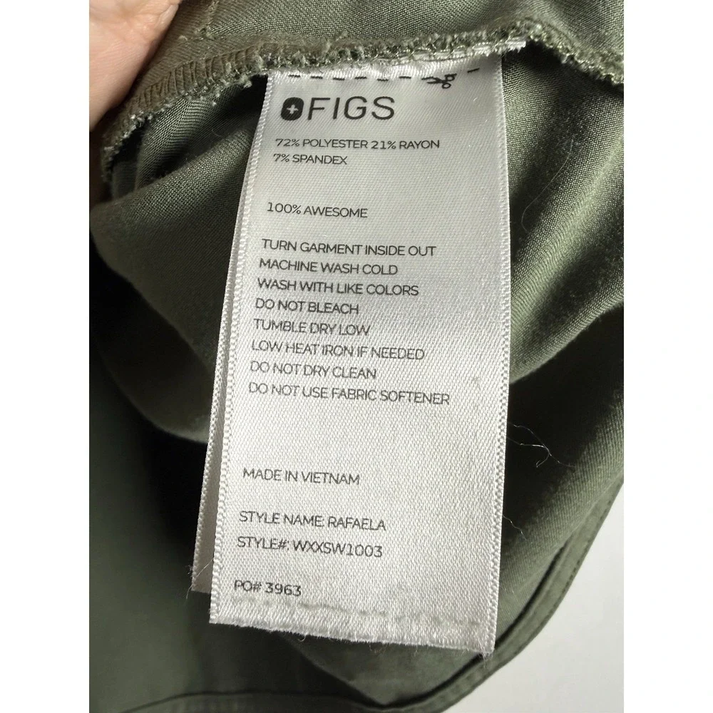 Figs Scrub Set Women Moss X/S (Small) Rafaela Oversized Top Kade Cargo Pants S/P